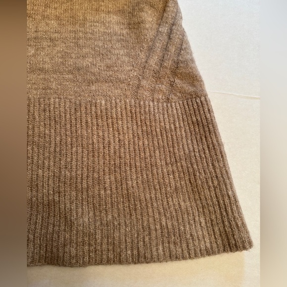 Anthropologie Size Small Cowl Neck Long Sleeve Sweater Dress Alpaca Cashmere Tan - Picture 6 of 13